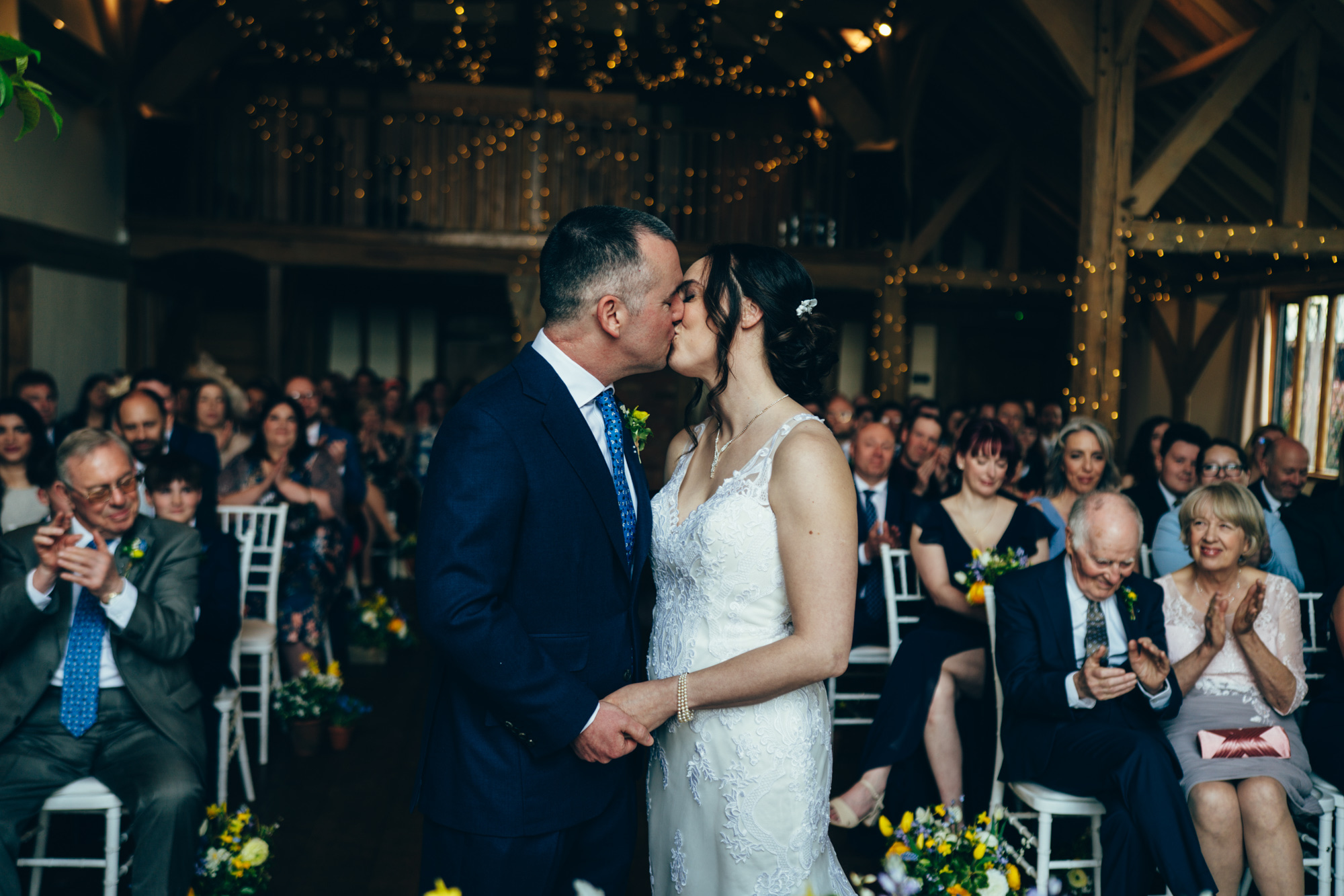 Siân and Chris at their wedding